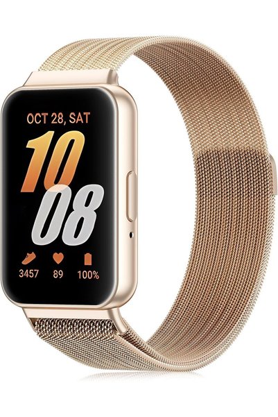 MMP SHOP Samsung Galaxy Fit 3 Uyumlu Milanes Tasarım Hasır Örgü Mantetik Mıkn...