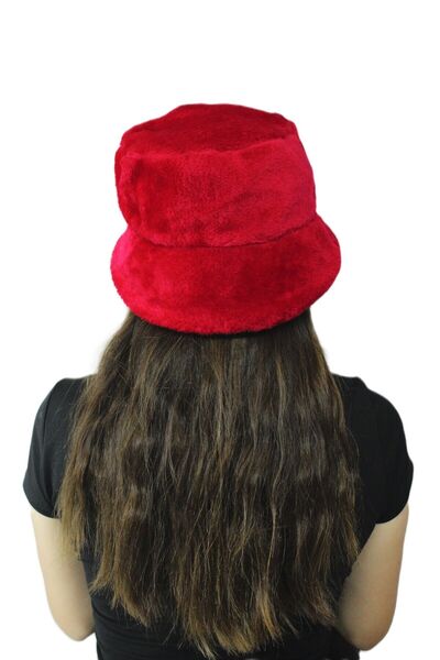 derikem Women's Winter PlushBucket- Faux Fur FishermanBucketHat