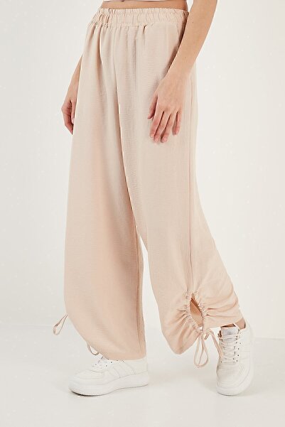 Lela Καλοκαιρινό παντελόνι με χαλαρή εφαρμογή με φαρδύ πόδι