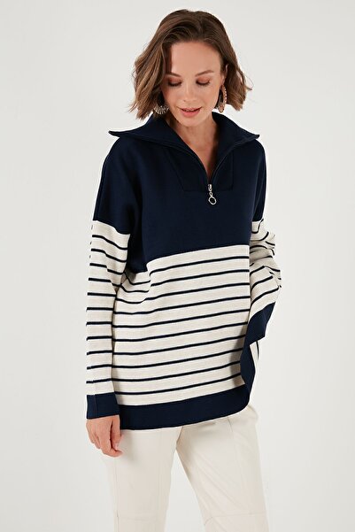 Lela Tricotaj Pulover - Acrilic, Guler pe jumătate cu fermoar, CAZĂ 4615221