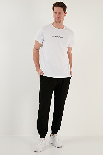 Buratti Κείμενο εμπριμέ λαιμόκοψη 100% βαμβακερό μπλουζάκι ανδρικό μπλουζάκι 541wınd