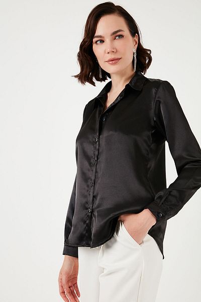 Lela Regular Fit Satin Classic Shirt SHIRT66939642S4