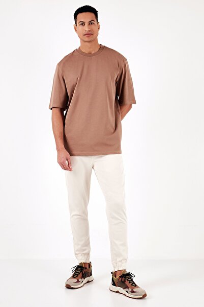 Buratti Βαμβακερό Oversize Crew Neck Basic T-shirt Ανδρικό T-shirt 5902365