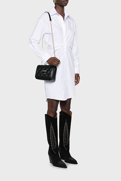 Love Moschino حقيبة بحزام على شكل سلسلة - موديل JC4344PP0IK1000A