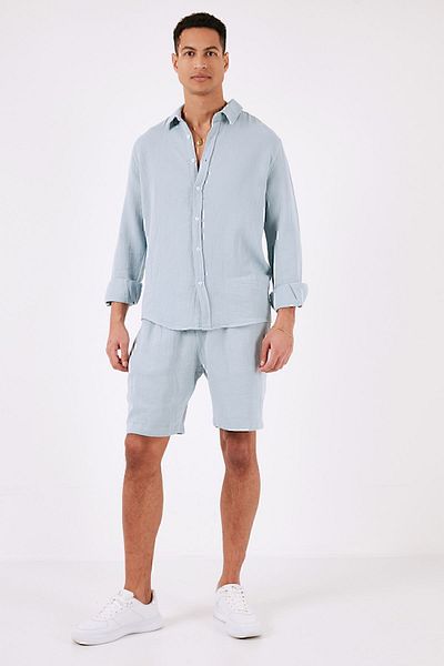 Buratti Cotton Regular Fit Pocketed Muslin Short Men's SHORT CF24S657802