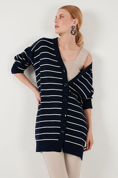 Lela V-neck Knitwear CarDigan - ButtoneD, CarDigan 4616137