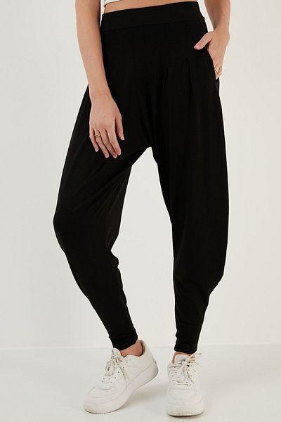 Lela High Waist Relaxed Cut Pocketed Shalwar Trousers 5865027