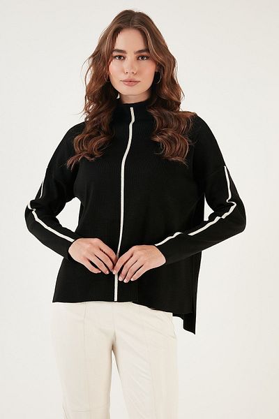 Lela Pulover din acrilic moale cu guler rotit Pulover damă 4614815
