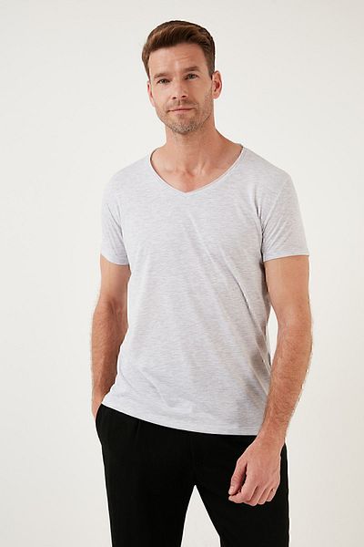 Buratti 100% памук Slim Fit Basic тениска с V-образно деколте Мъжка тениска 5412001
