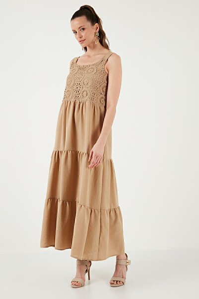 Lela Comfortable Cut Flounce Long Dress - DRESS 611EL010