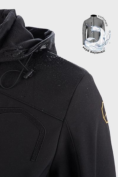 Buratti Removable Hooded Water Resistant SoftShell Coat Men's COAT 497LUIS