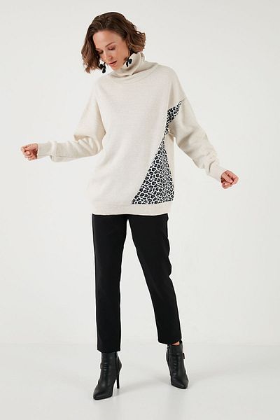 Lela Pulover din tricotaje acrilice cu model leopard - PULover 4615217