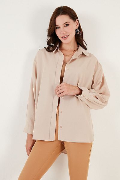 Lela Cămașă țesută supradimensionată din bumbac CAMISA 6234760