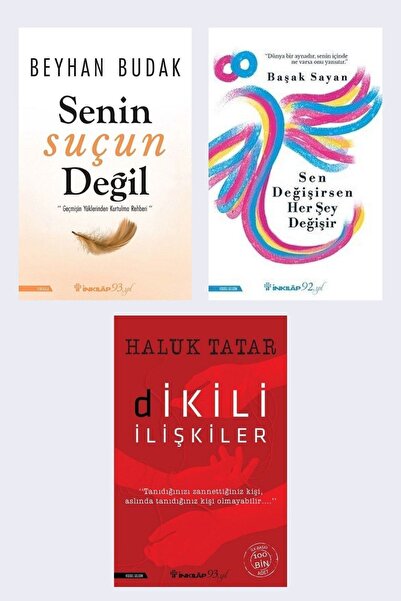 İnkılap Kitabevi Senin Suçun Değil + Sen Değişirsen Her Şey Değişir + Dikili ...