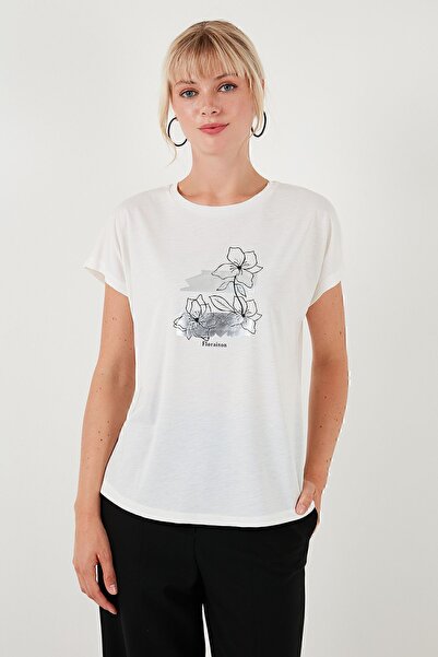 Lela T-Shirt με στάμπα με λαιμόκοψη με κανονική εφαρμογή - T-SHIRT 6671005