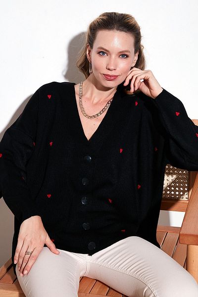 Lela V-Neck Relaxed Cut Knitwear Cardigan - 4616190