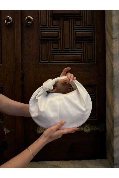 Herita Weiße Vinyl Damenhandtasche