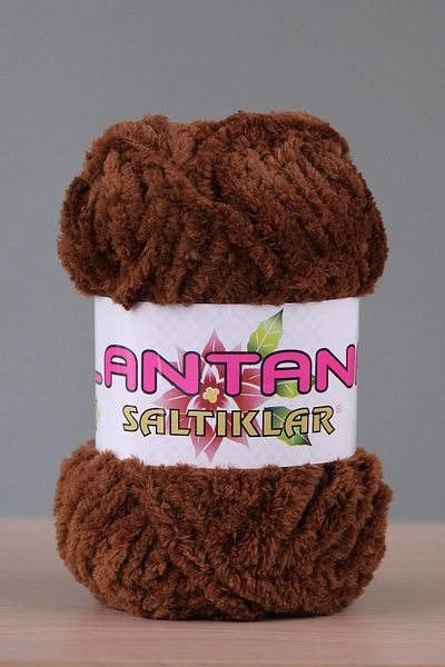 SALTIKLAR Lantana Plush Knitting Thread Plush Thread Mother's Lamb 100Gr Brown-027
