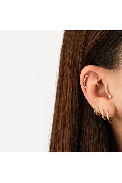 Dianora Piercing Jewelled White Gold Helix/Cartilage Piercing