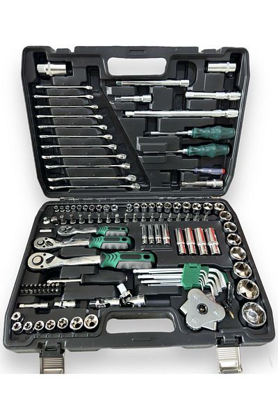 Sataok Newstar Full Professional Germany 72 Teeth Oblique Ratchet 121 Pieces Socket Set Auto Repair Set 1/2-3/8-1/4
