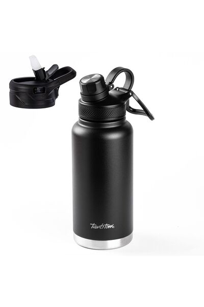 Tantitoni ترمس أسود 945 مل - موديل 020-01، 2 غطاء وطبقة مزدوجة