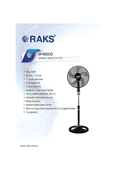 Raks SF 16 ECO AYAKLI VANTİLATÖR