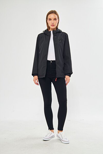 D1fference Dámská podšitá voděodolná pláštěnka s kapucí a kapsami - bunda do větru