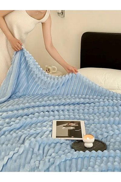 Mulberry Pătură cu snur dublu cu textura moale 210 x 230 cm