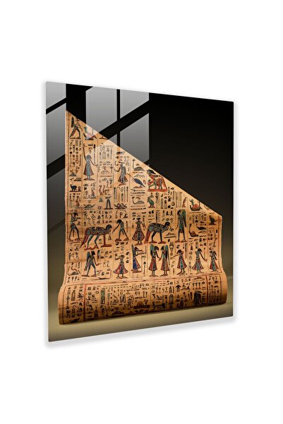 PaintedAnarchy Papirüs Cam Tablo: Eski Mısır mitolojisi, papirüs, antik kaydı...