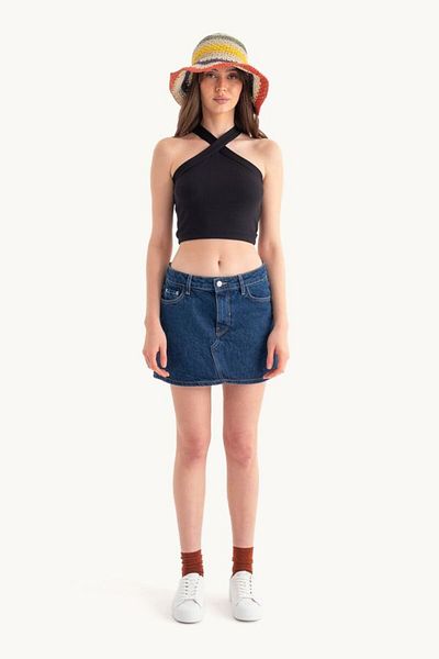 Hiccup Halter Neck Crop Top - Σταυρός μπροστά