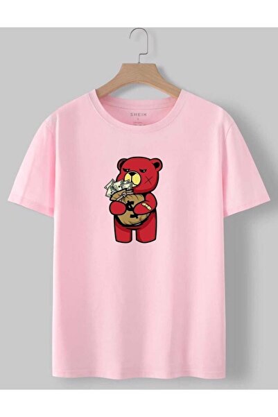 Adrift KİDS Παιδικό Unisex O oversized Ροζ Κόκκινο Αρκουδάκι B με τύπωμα T-sh...