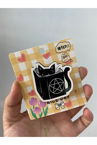 synshop Sanrio Kawai Kuromi Hello Kitty Gotik Goth Gothic Ahşap Rozet Çanta S...