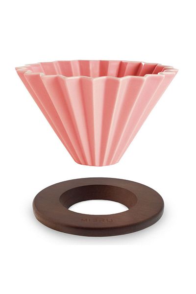 MIBRU Coffee ceramic dripper v02 zigzag pink