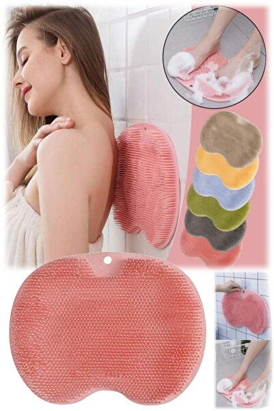 MOBEE Vantuzlu Banyo Fırçası Masaj Pedi Silikon Sırt Kesesi Ayak Yıkama Lifi ...
