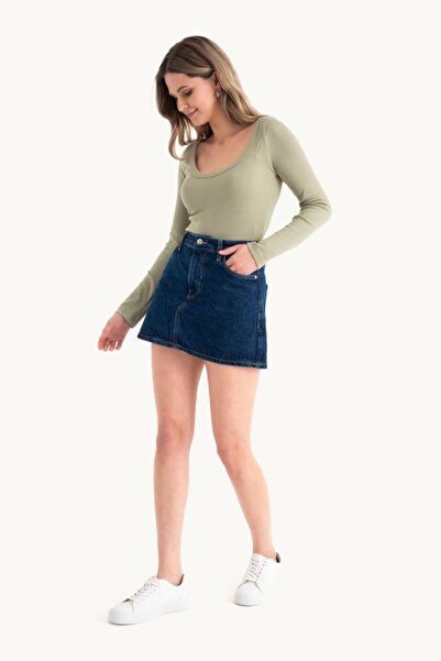 Hiccup Basic Cotton Crop Top - Μακρυμάνικο