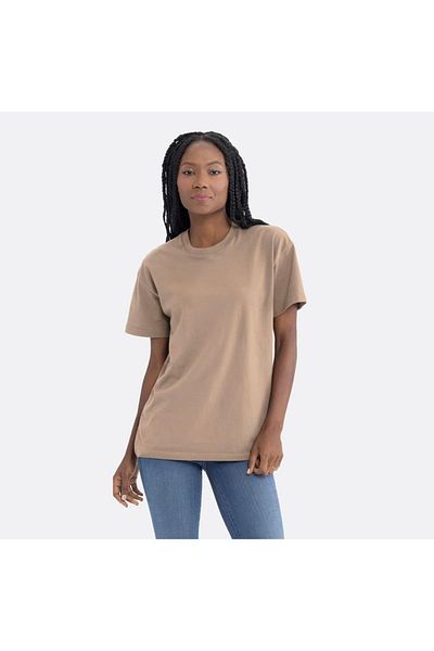 OFF THE CUFF Loose Fit Basic Stone Color T-Shirt