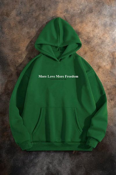 uyguntarz Oversize φούτερ - More Love Printed
