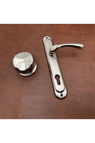 KOLDOOR Nickel Satin Yale Palace - Steel Door Handle and Mallet Right Push One Way