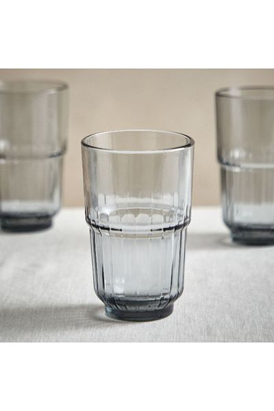 Home Box Smoky 6-Piece Tall Stackable Tumbler Set - 340 ml