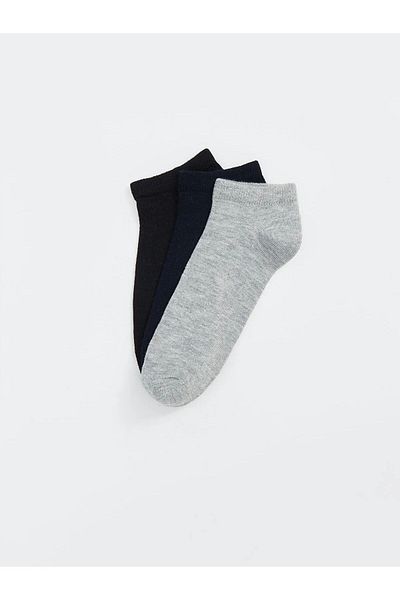 LC Waikiki Lcw Eco New Black Girls' Booties Socks 3-Piece