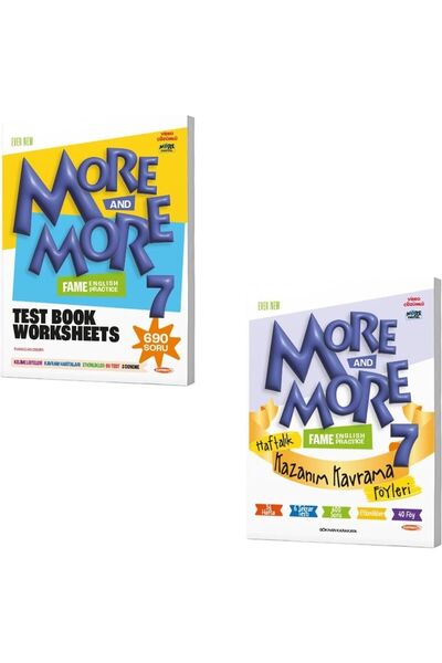 Kurmay Yayınevi 2025 Müfredatına Uygun 7. Sınıf More and More Test Book - Mor...