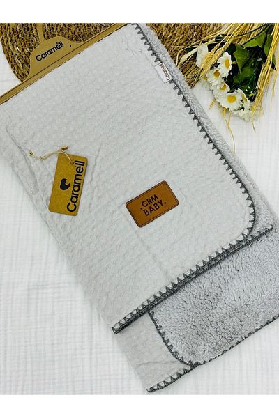 Caramell Muslin and Welsoft Baby Blanket