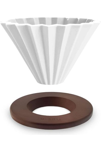 MIBRU Coffee ceramic dripper v02 zigzag white