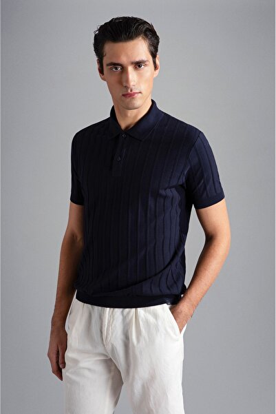 PAUL&SHARK MEN'S KNITTED POLOSHIRT C.W. COTTON