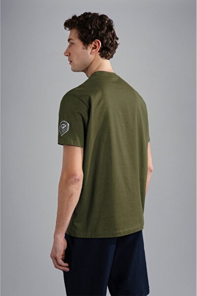 PAUL&SHARK MEN'S KNITTED T-SHIRT C.WCOTTON