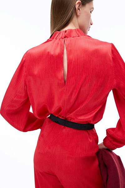 Perspective Mudita Red Regular Fit Women's Blouse