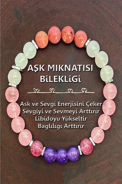 NehirTaş 8 mm Certified Natural Stone Bracelet - Suitable for Love and Shooting