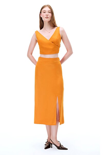 Perspective Safira Помаранчева спідниця середньої довжини - Regular Fit