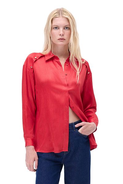 Perspective Mudita Red Color Women's Shirt