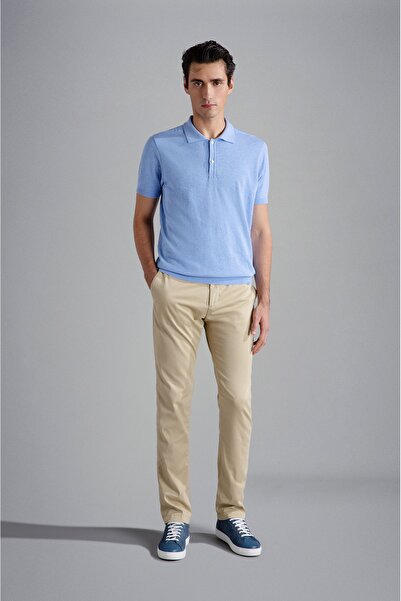 PAUL&SHARK MEN'S KNITTED POLOSHIRT C.WCOTTON